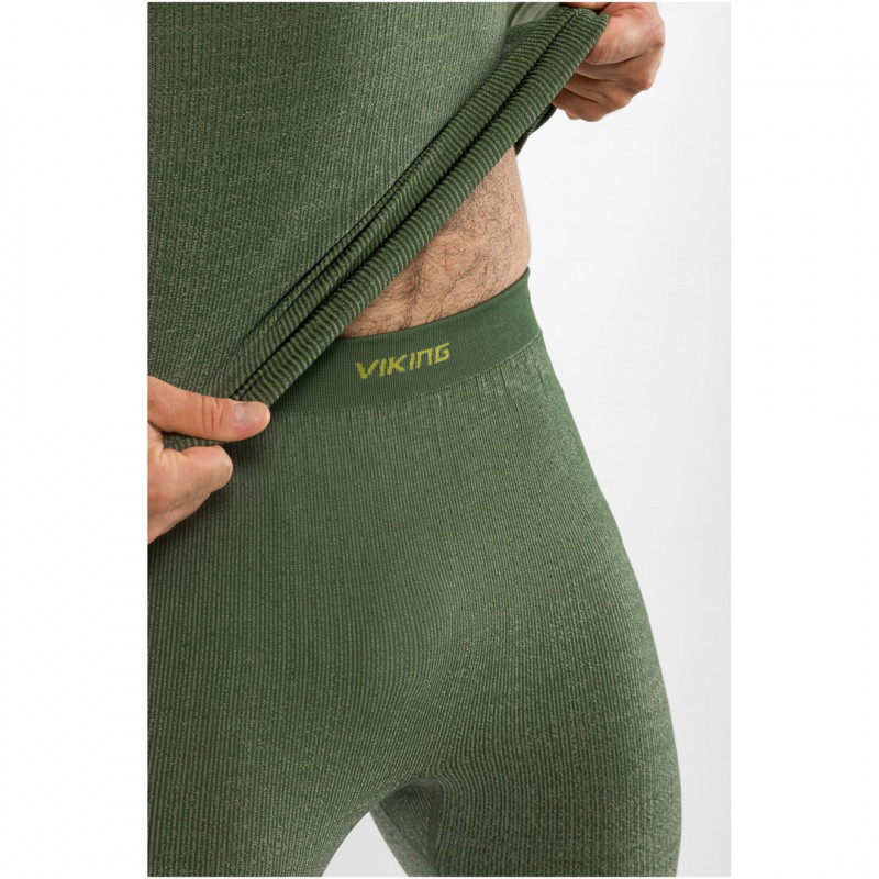 Viking Altis Man Set ανδρικό σετ θερμοεσωρούχων merino, σκούρο πράσινο, M