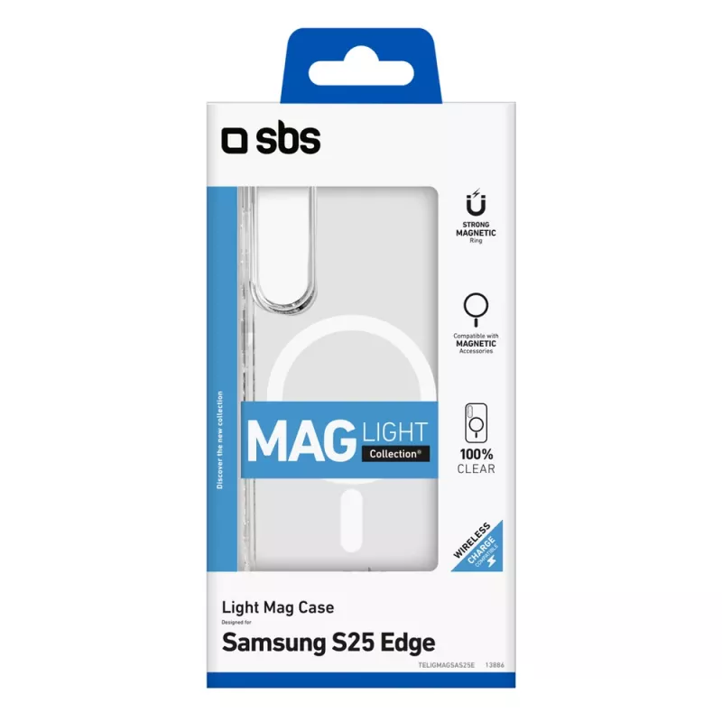 Θήκη SBS Light Mag για Samsung Galaxy S25 Edge, Διαφανής
