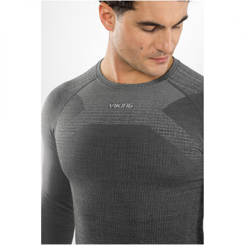 Viking Altis Man Set ανδρικό σετ θερμοεσωρούχων merino, μαύρο, L