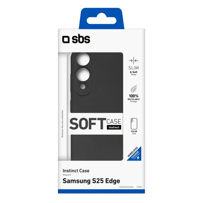 Θήκη SBS Instinct για Samsung Galaxy S25 Edge, μαύρη