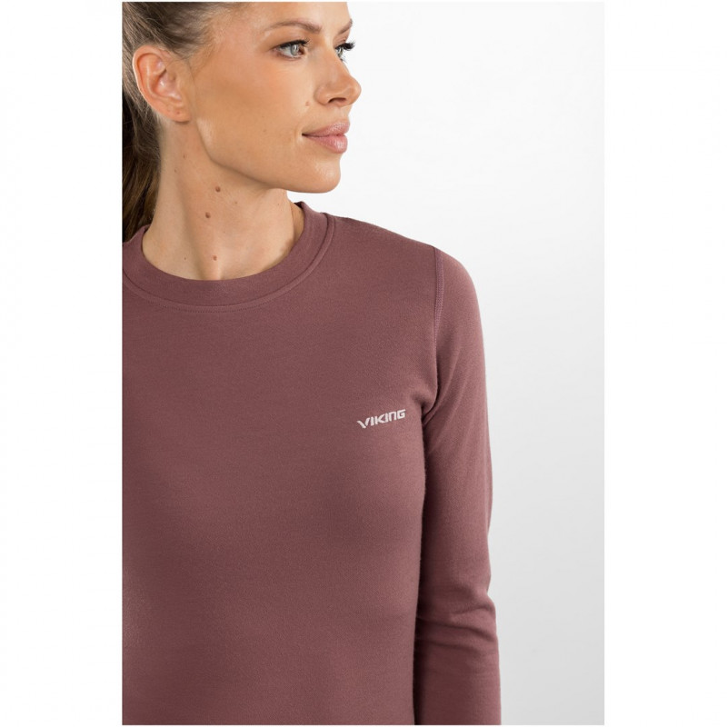 Viking Meriboo Lady Set Merino γυναικείο σετ εσώρουχων merino, ροζ, M