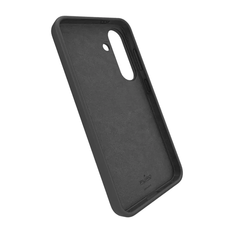 Θήκη σιλικόνης Puro Icon για Samsung Galaxy S25+, μαύρη