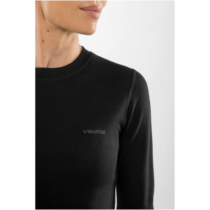 Viking Meriboo Lady Set Merino γυναικείο σετ εσώρουχων merino, μαύρο, M