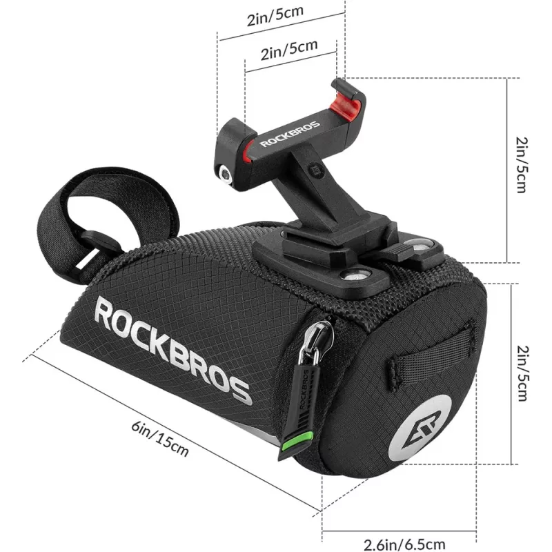 Rockbros C28 Ποδηλατική Τσάντα Σέλας, μαύρη