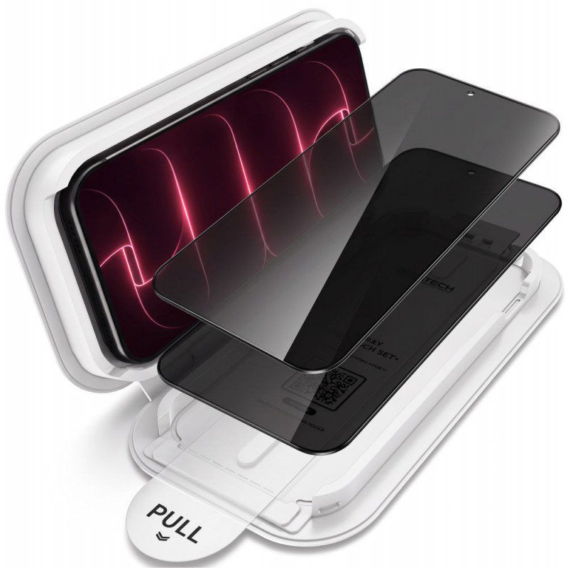 Tech-Protect OneTouch Set Spy+ Set Αντιβακτηριδιακό Γυαλί Απορρήτου για Apple iPhone 18 Pro (2 τεμ.)