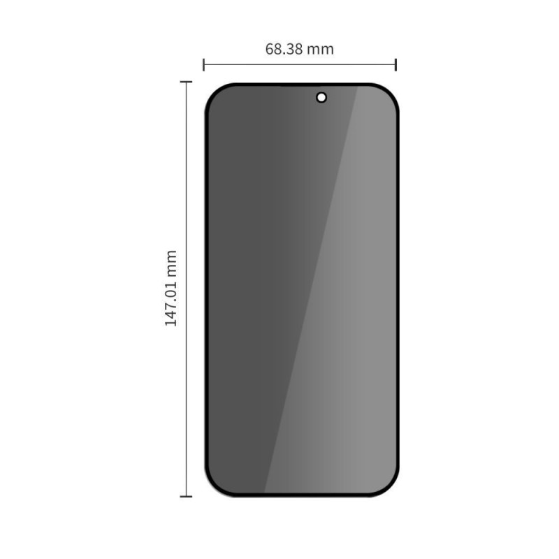 Tech-Protect OneTouch Set Spy+ Set Αντιβακτηριδιακό Γυαλί Απορρήτου για Apple iPhone 18 Pro (2 τεμ.)