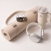Θήκη Tech-Protect Lamano για Apple AirPods Pro 3 με καραμπίνερ, Exotic Touch (Μαύρο και Καφέ)