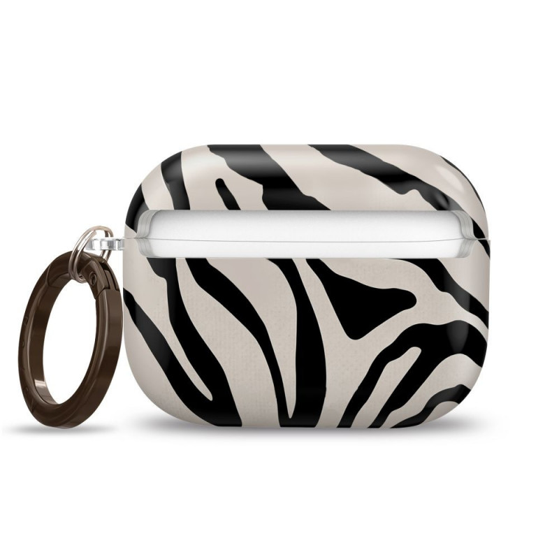 Θήκη Tech-Protect Lamano για Apple AirPods Pro 3 με καραμπίνερ, Nature Muse (Μαύρο και Μπεζ)