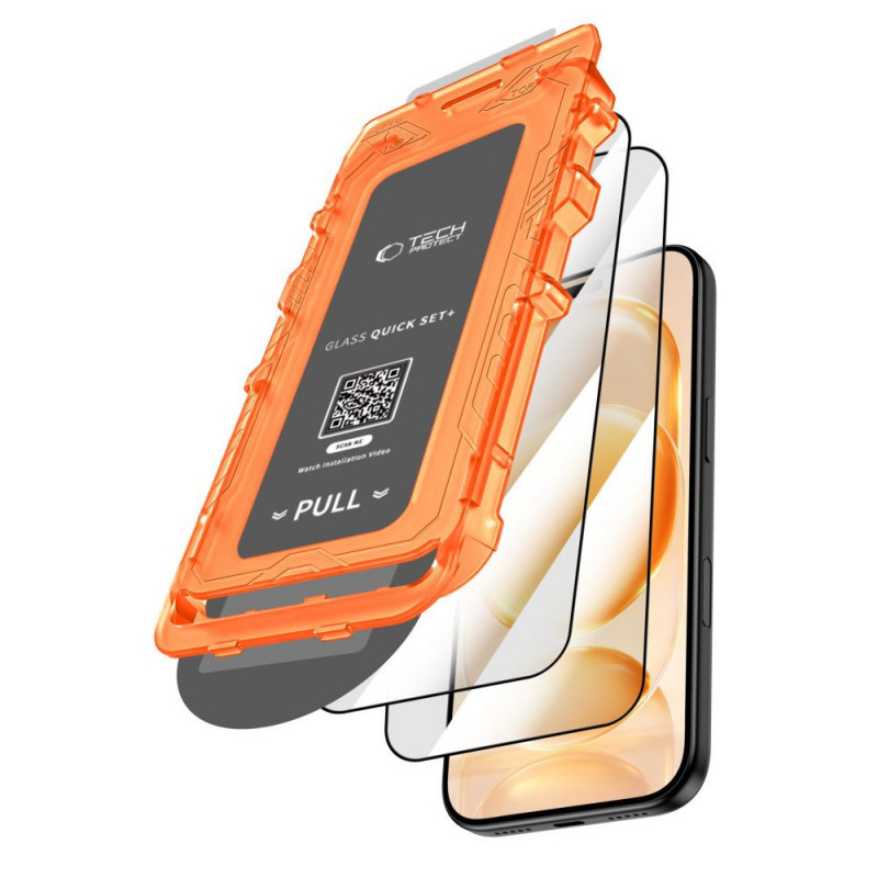 Tech-Protect Quick Set+ Ανθεκτικό Γυαλί για Apple iPhone 17 Pro / 18 Pro, Μαύρο (2 τεμ.)