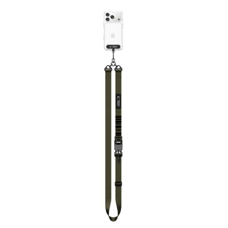 Tech-Protect C9S Rope Crossbody Λουρί Τηλεφώνου, Νάιλον, 91–140 cm, Army Green