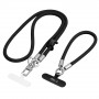 Tech-Protect C10S Rope Σετ Λουριών για Τηλέφωνο Crossbody & Καρπού, Μαύρο/Titanium