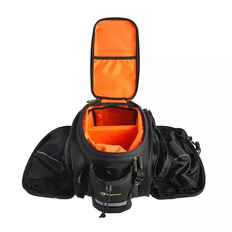 Rockbros A6-6 Τσάντα ποδηλάτου για πίσω σχάρα, 35 l, με αναδιπλούμενες τσέπες, μαύρη