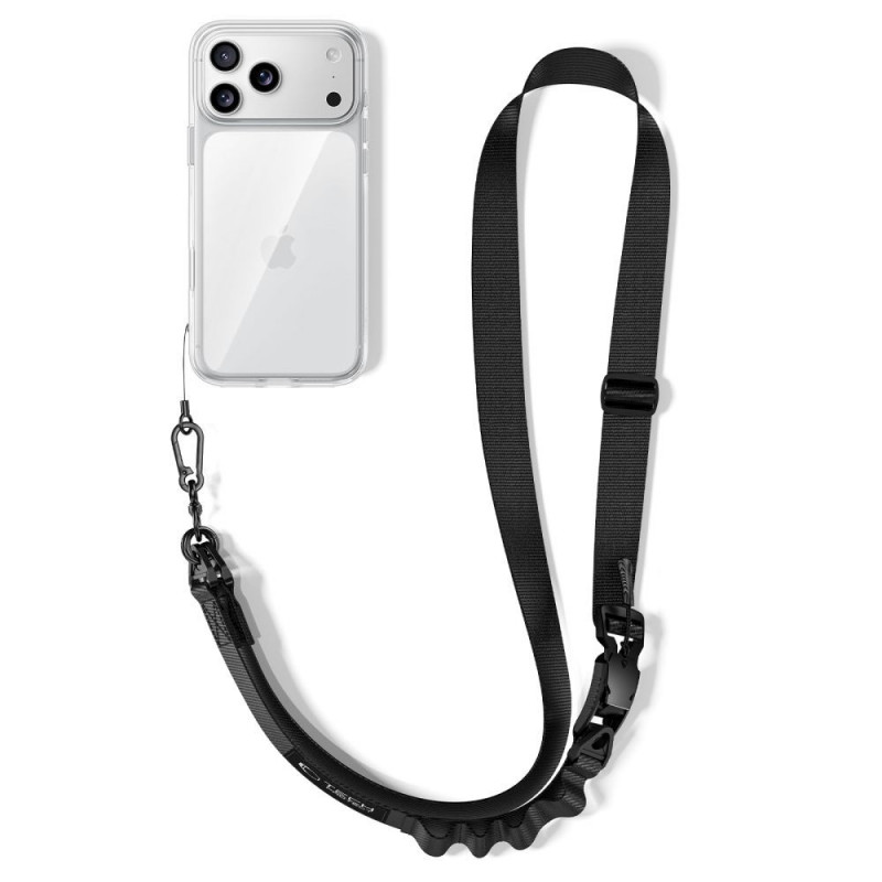 Tech-Protect C9S Rope Crossbody λουρί τηλεφώνου, μαύρο