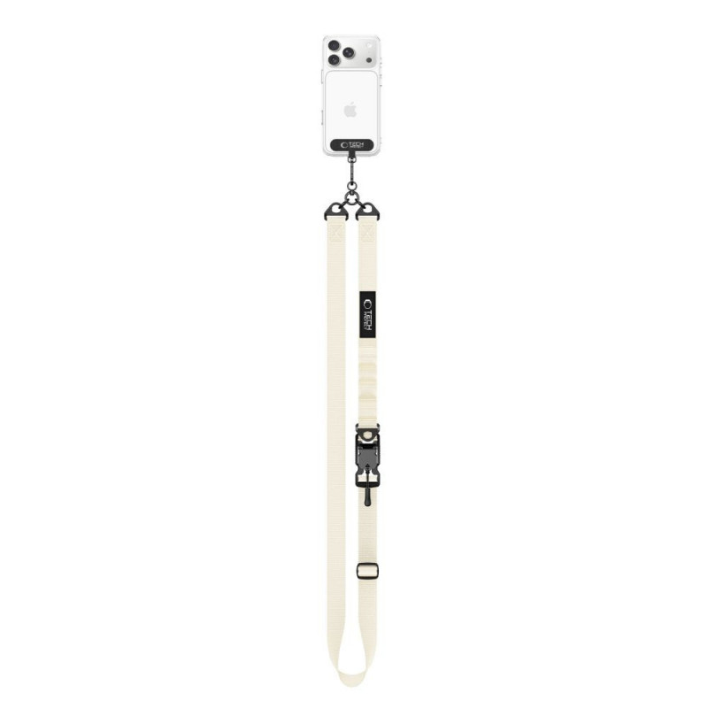 Tech-Protect C9S Rope Crossbody Λουρί Τηλεφώνου, Νάιλον, 91–140 cm, Desert Beige