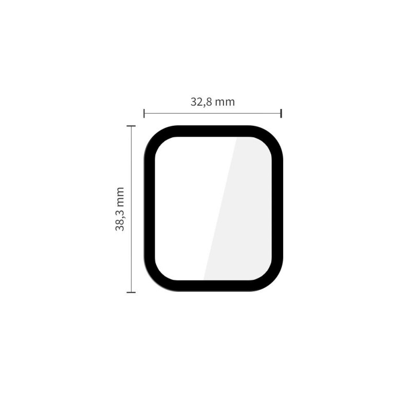 Tech-Protect Glass Flex+ Υβριδικό Γυαλί για Apple Watch 4 / 5 / 6 / SE 1 / 2 / 3 40 mm, Μαύρο (2 τεμ.)