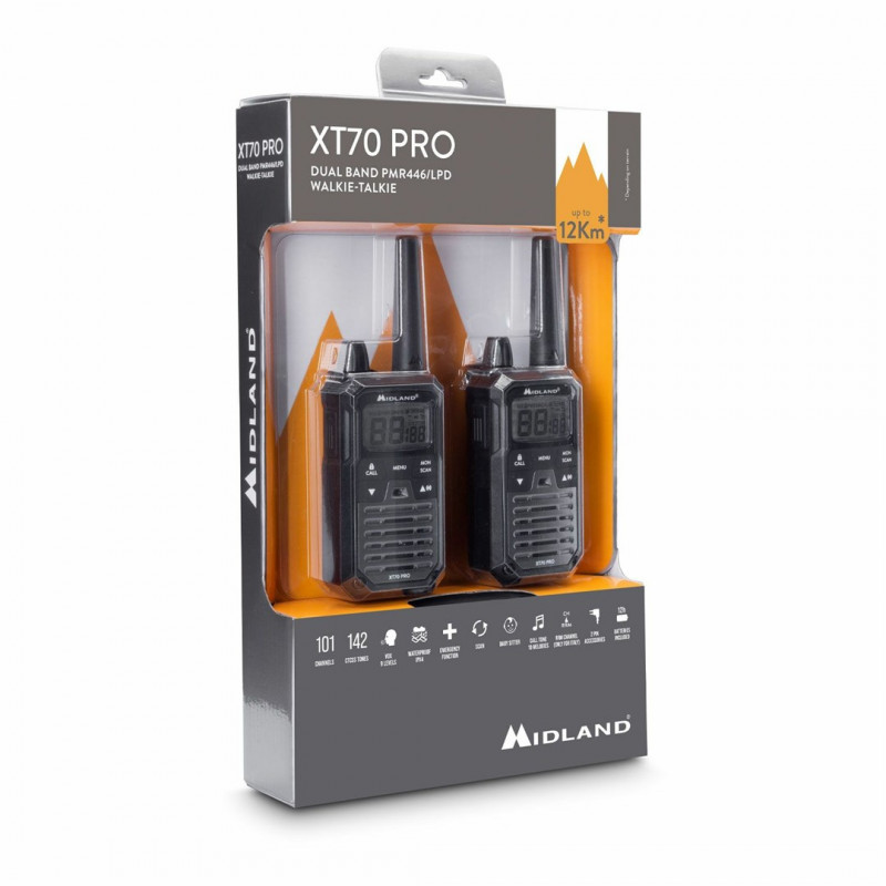 Midland XT70 Pro Duo Ασύρματος, Μαύρο