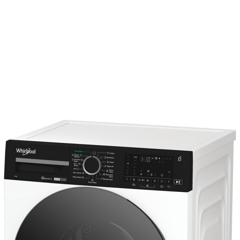 Πλυντήριο ρούχων Whirlpool WPM 87W ADS EE μπροστινής φόρτωσης, 8 kg, 1400 RPM, λευκό