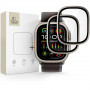 Tech-Protect Glass Ring Ενισχυμένο Γυαλί για Apple Watch Ultra 49 mm, Ασημί και Μαύρο (2 τεμ.)