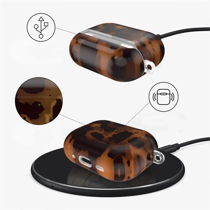 Θήκη Tech-Protect Lamano για Apple AirPods Pro 3, Μαύρη και Καφέ