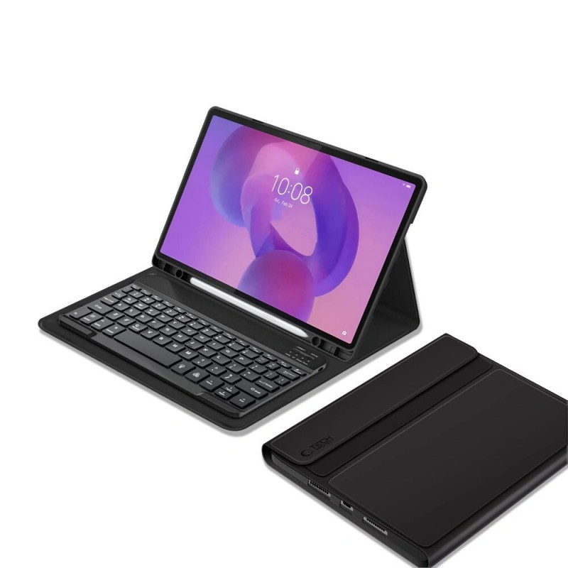 Θήκη με πληκτρολόγιο Tech-Protect SmartCase Pen + Keyboard για Lenovo Idea Tab Plus 12.1 (TB-361), μαύρη