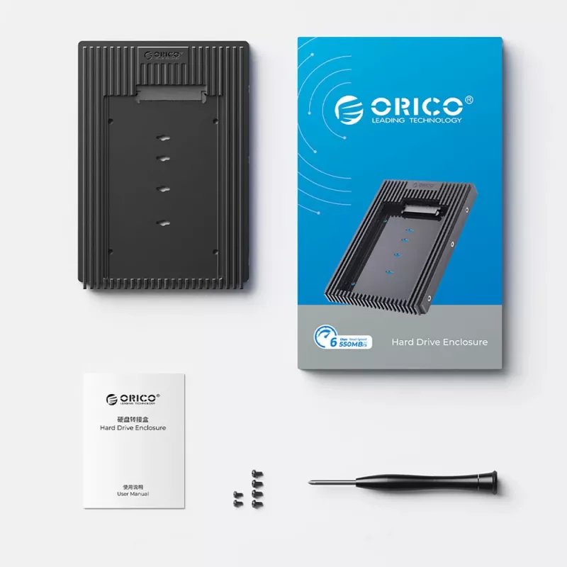 Orico D2SS-6G Προσαρμογέας δίσκου 2.5" σε 3.5", SATA III, Μαύρος