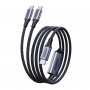 Καλώδιο USB-C 2 σε 1 UGREEN L533, USB-C σε 2x USB-C PD 140W, 2 m, μαύρο