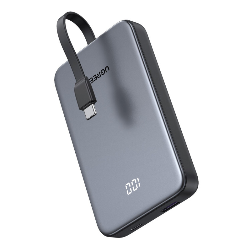 UGREEN PB526 10000mAh 20W Power Bank με ενσωματωμένο καλώδιο USB-C