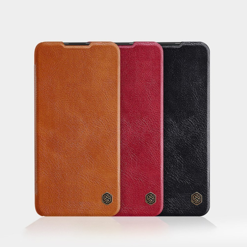 [CR] Nillkin Θήκη Qin για Xiaomi Redmi Note 9T 5G, Καφέ (επιστροφή πελάτη)