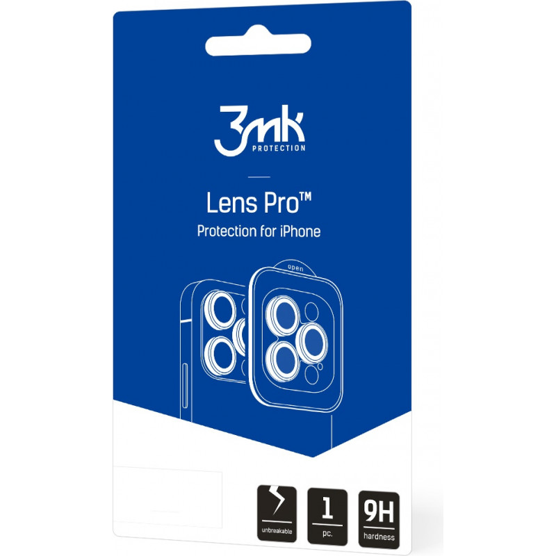 3MK Lens Protection Pro προστατευτικό φακού κάμερας από γυαλί για Apple iPhone 13 Pro / 13 Pro Max, γκρι γραφίτη