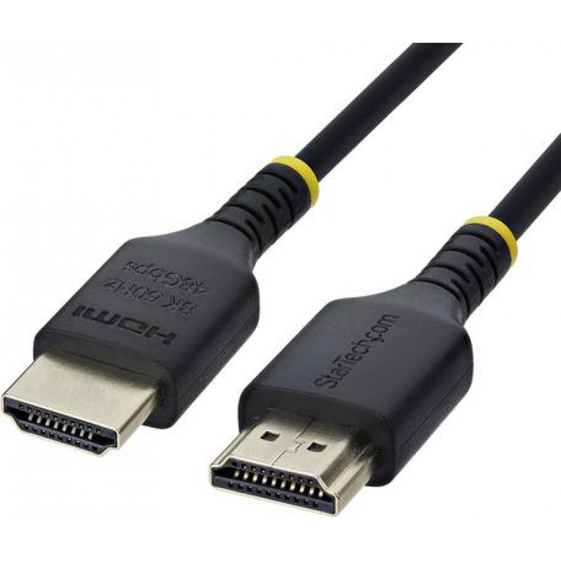 StarTech.com HDMI21-CBL-SLIM-1M Καλώδιο HDMI 2.1 Ultra High Speed, 1 m, Μαύρο