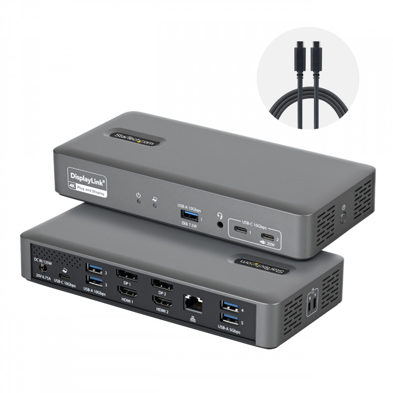 StarTech.com 194UE-USBC-SMARTDOCK Σταθμός σύνδεσης USB-C 3.2 Gen 2, 96 W
