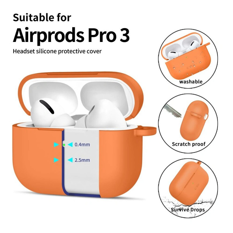 Θήκη Tech-Protect Silicone Hook για Apple AirPods Pro 3, Cosmic Orange