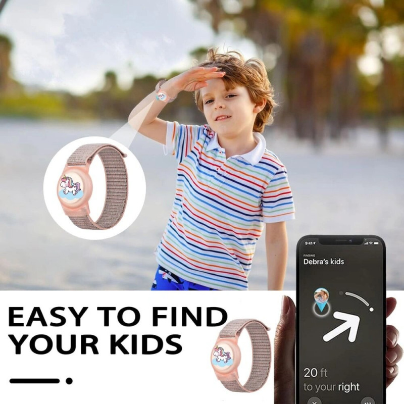 Tech-Protect Nylon For Kids λουράκι για Apple AirTag 1 / 2, Magic Pony