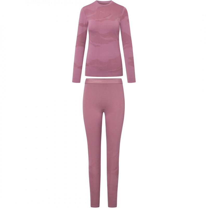 Viking Gasher Lady Set Merino Γυναικεία Εσώρουχα, Ροζ, S