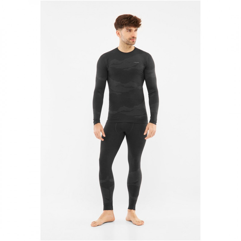 Σετ θερμοεσωρούχων ανδρών VIKING Gasher Man Set Merino, μέγεθος L, μαύρο