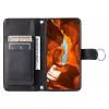 Θήκη πορτοφόλι από δέρμα PU Hurtel για Samsung Galaxy A37 5G με βάση και λουρί ώμου, μαύρη