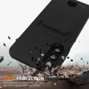 Θήκη TPU Hurtel για Samsung Galaxy A57 5G με θήκη καρτών και λουράκι crossbody, μαύρη