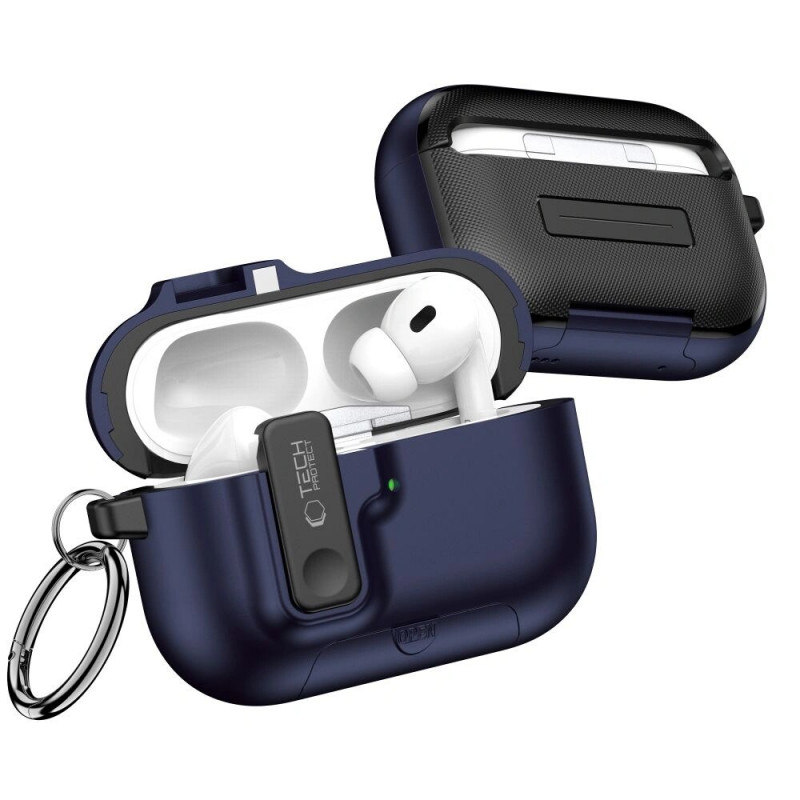 Θήκη Tech-Protect Slim Hook για Apple AirPods Pro 3, μπλε ναυτικό