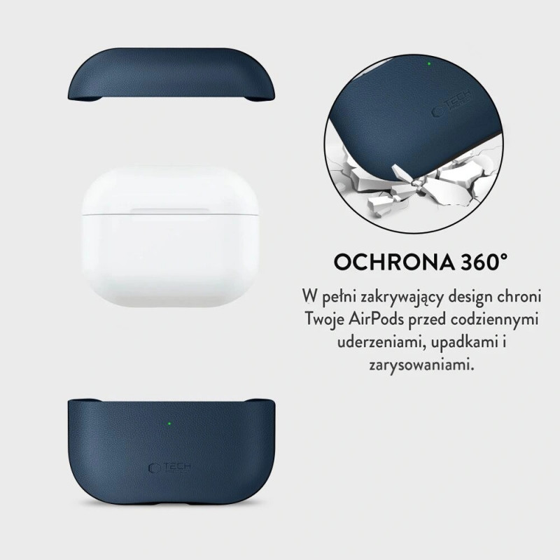 Θήκη Tech-Protect NaturalFit για Apple AirPods Pro 3, Μπλε Ναυτικό