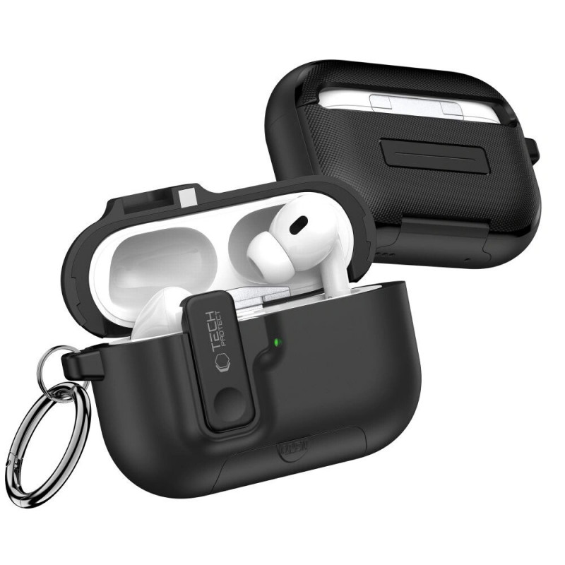 Θήκη Tech-Protect Slim Hook για Apple AirPods Pro 3, μαύρη