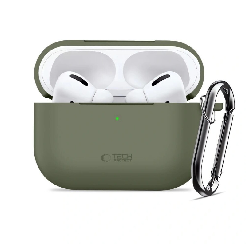 Θήκη Tech-Protect Silicone Hook για Apple AirPods Pro 3, λαδί