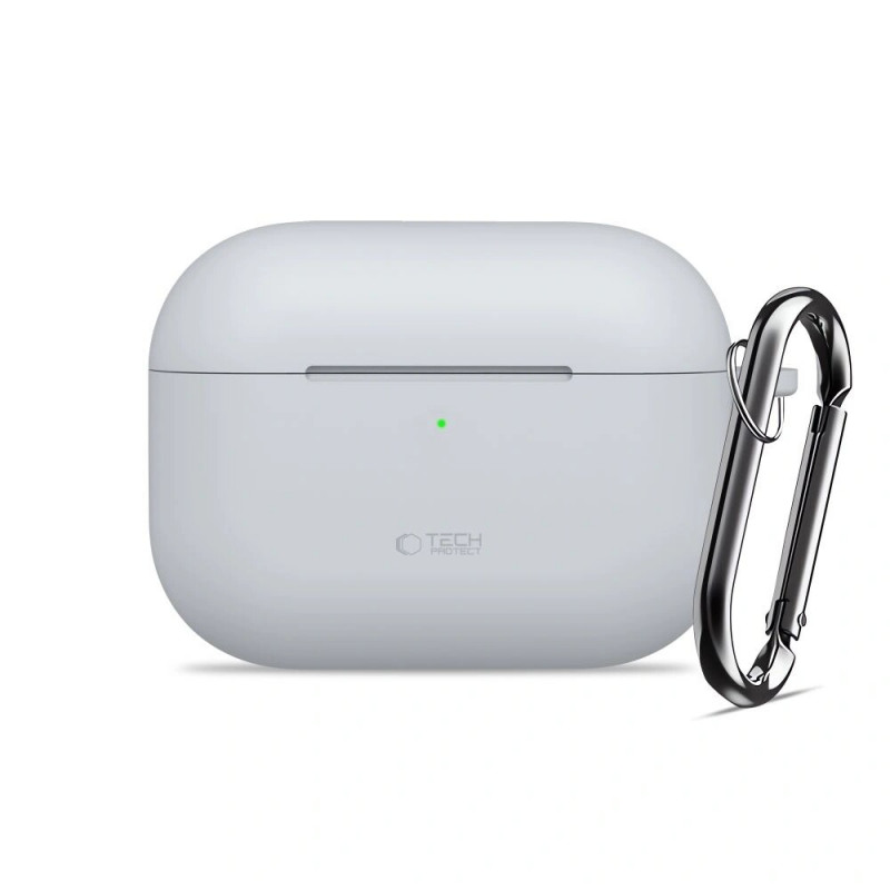 Θήκη Tech-Protect Silicone Hook για Apple AirPods Pro 3, γκρι κραγιόνι
