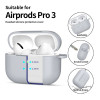Θήκη Tech-Protect Silicone Hook για Apple AirPods Pro 3, γκρι κραγιόνι