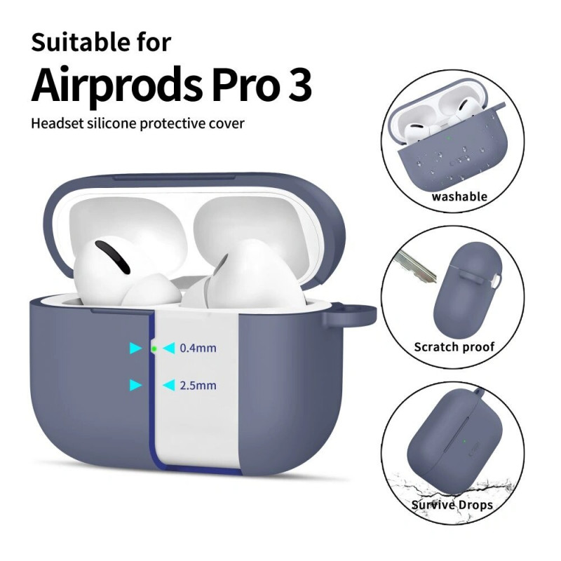 Θήκη Tech-Protect Silicone Hook για Apple AirPods Pro 3, γαλάζιο