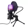 Wozinsky WM-W111 Ενσύρματο Μικρόφωνο Στούντιο Gaming σε Βάση με RGB Οπίσθιο Φωτισμό, Μαύρο