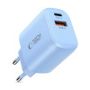 Tech-Protect NCA30 φορτιστής δικτύου USB-A, USB-C PD 30W / QC3.0 μπεμπέ μπλε