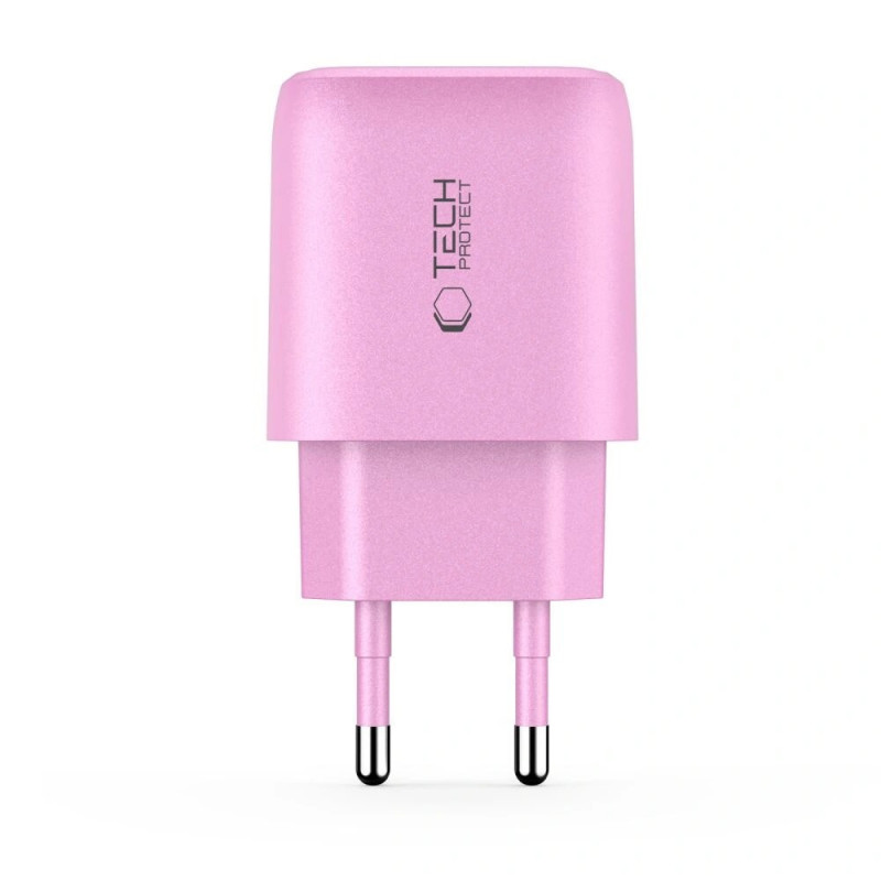 Tech-Protect NCA30 Φορτιστής Δικτύου USB-A, USB-C PD 30W / QC3.0 Ροζ