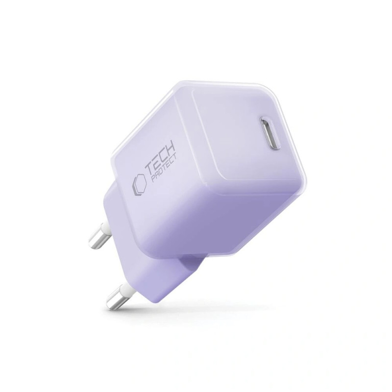 Tech-Protect NCM25 φορτιστής τοίχου USB-C PD 25W, μωβ