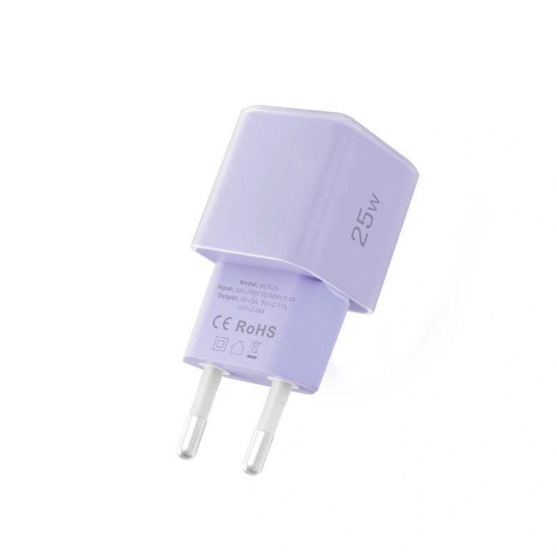 Tech-Protect NCM25 φορτιστής τοίχου USB-C PD 25W, μωβ