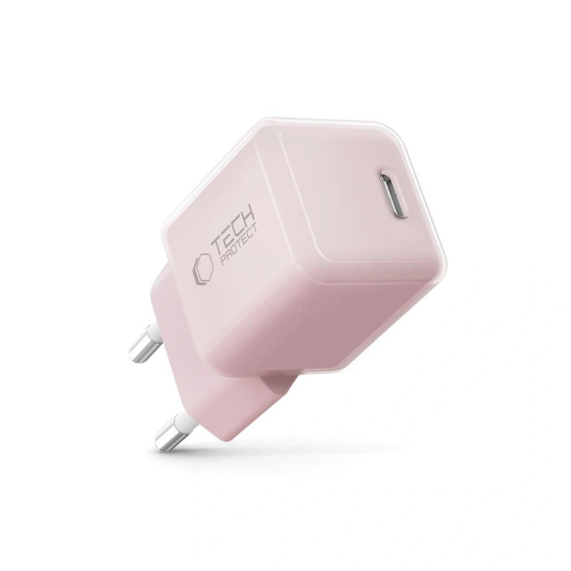 Tech-Protect NCM25 φορτιστής τοίχου USB-C PD 25W, Baby Pink